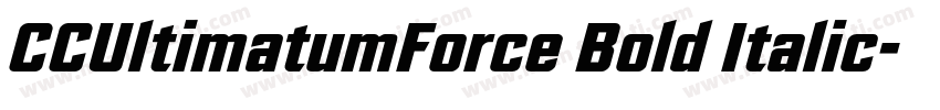 CCUltimatumForce Bold Italic字体转换